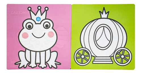 Livro-sanfona Para Colorir: Princesas, De Mammoth World., Vol. 2. Editorial Happy Books, Capa Mole, Edição 1 Em Português, 2025