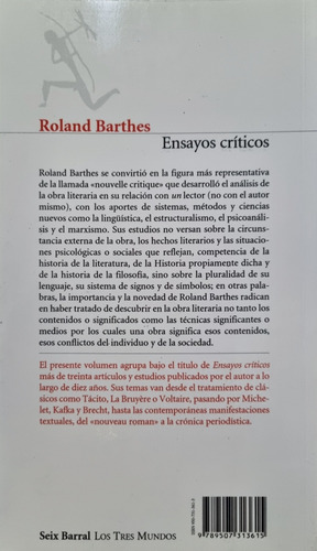 Roland Barthes Ensayos Críticos Seix Barral