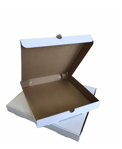 Caja Pizza Blanca C Corrugado Premium 50 Un 25 X 25 X 4,5 Cm