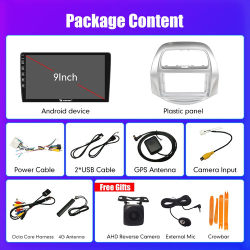 Radio Estéreo Android Para Chevrolet Spark Beat 2019-20 6+12