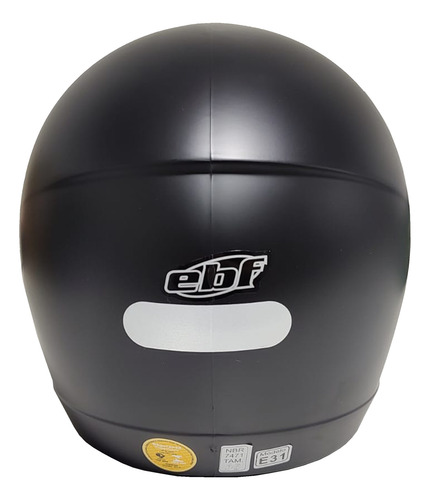 Capacete Moto Masculino Ebf 7 Solid Preto Fosco Tamanho 60