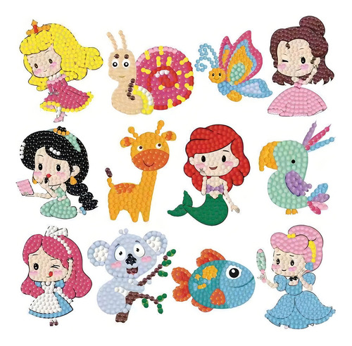 Para Kit De Pegatinas Infantiles Con Forma De Princesa Con