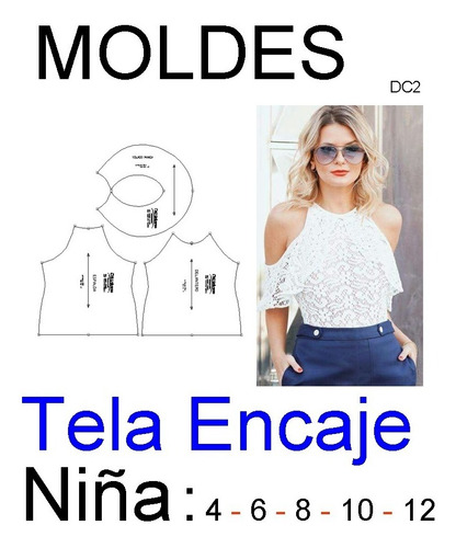 Mordería Para Blusa De Niña Para Tela De Encaje