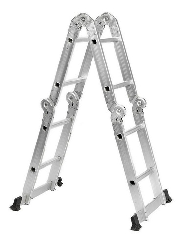 Escalera Aluminio Multipropósito | 8 Escalones - 2,55mt Color Gris