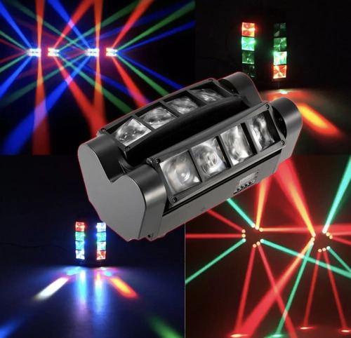 Cabeza Móvil Led Spider Beam Rgbw Dmx 8x3w Luz Disco