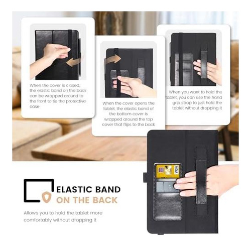 E Net-case Funda Para Samsung Galaxy Tab S9 Fe+ Plus 12.4 S9 Negro.