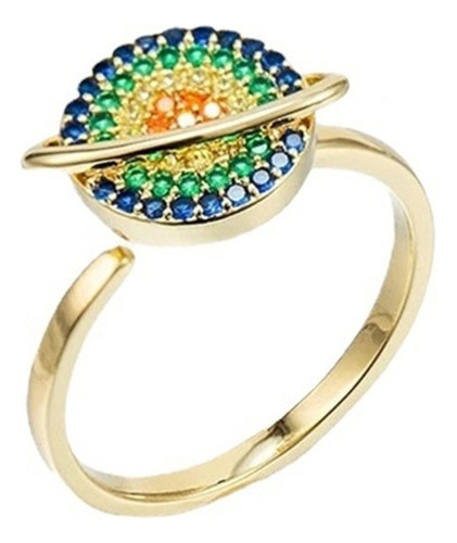 Elegante Anillo De Ansiedad De Plantas De Colores Expandible