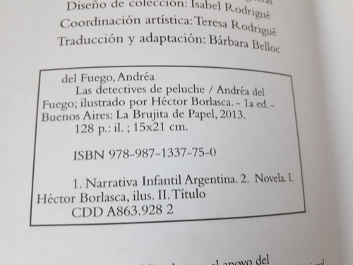 Imagen 3 de 6 de Las Detectivas De Peluche Andrea Del Fuego Hector Borlasca