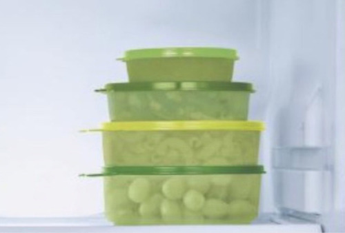 Tupperware Set Refriredondos Verde