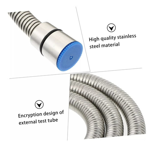 . Manguera De Ducha Flexible De Acero Inoxidable, 3 Metros