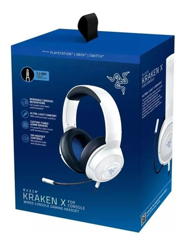 Imagen 5 de 5 de Razer Kraken X For Console White Playstation Xbox Switch Pc