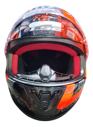 Capacete Ls2 Ff353 Rapid Tagline E Balaclava Preto/laranja Tagline 62