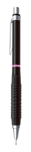 Lápiz técnico negro Omni de 0,9 mm con detalles metálicos cis, color negro/rosa