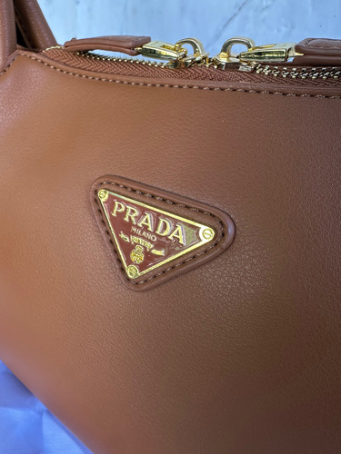 Cartera Bolso Prada Louis Vuitton Multipochette Baguette Marrón Lisa Oro Marrón