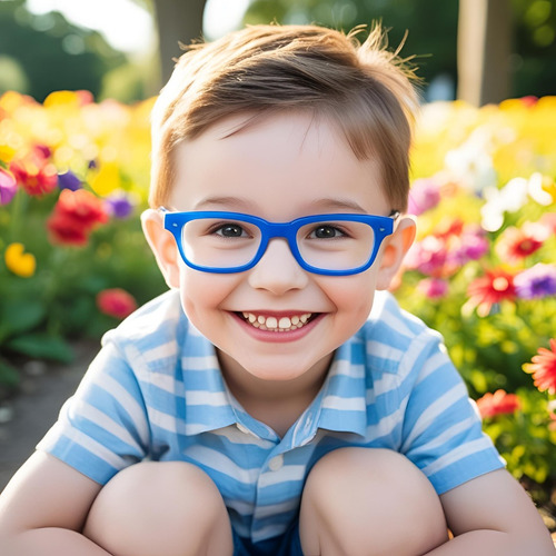 Anteojos Armazon Niños Receta Marcos Para Lente Graduado Azul