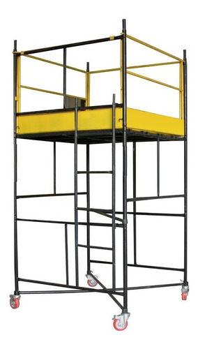 Torre De Andaime 8m Tubular 1m X 2m Rodas Piso Guarda Corpo