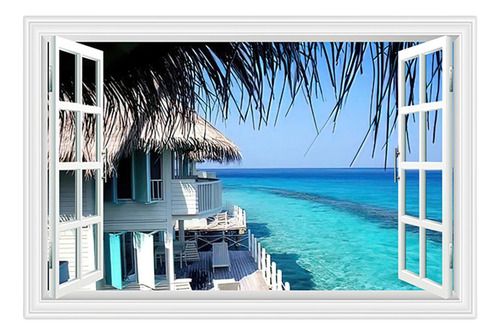 Pegatinas De Pared De Paisaje 3d, Pegatina De Ventana De L