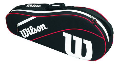 Raquetero De Tenis Wilson Advantage Iii Triple Negro/blanco/