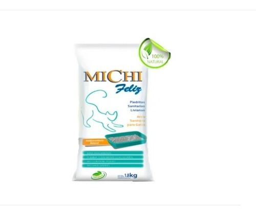 Piedras Sanitarias Michi Feliz Premium 7,2kg Para Gato 4unid