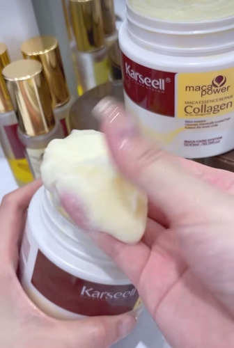 Máscara Para Tratamento + Óleo Karseell Collagen Maca Power
