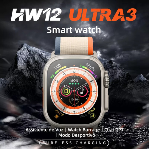 Smartwatch Hw9 Ultra Max Series 9 Amoled 49mm Caixa Preto
