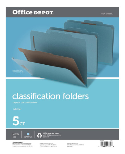 Carpetas De Clasificación De Depósito De Oficina, 1 Tamaño 1