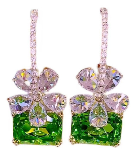 Pendientes F Crystal Pendientes Verdes Needle Fresh Summer Z