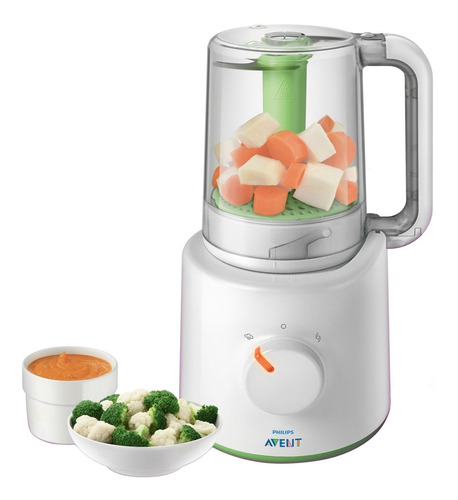Imagen 1 de 9 de Máquina Avent 2 En 1 Vaporera Y Licuadora Comida Bebés Loi