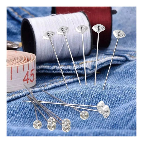1000 Piezas Diamante Diamante Pins Boda Ojales Ramo 52x8mm