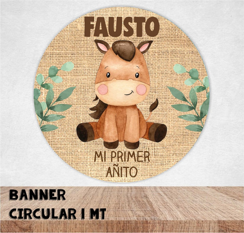 Banner Imprimible Caballito Circular 1 Mt. Personalizado
