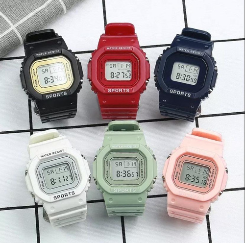 Imagen 2 de 3 de Reloj Digital Pulsera Con Luz Moda Niño Niña Hombre Mujer