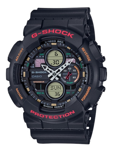 Relógio G Shock Ga140 Preto Color Lançamento Ga 140 Original