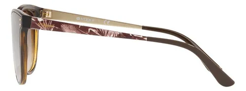 Gafas de sol Vogue VO5205s W65613 62, color tortuga, lente tortuga, color marrón degradado, color tortuga, diseño de mariposa, eje de tortuga, color tortuga