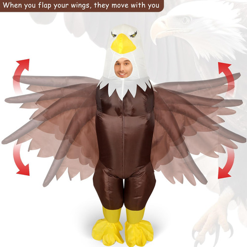 Disfraz Inflable De Pájaro Calvo Halloscume Para Adulto, Dis