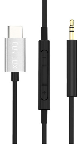 Cable Usb C A 2.5 Mm Para Auriculares Plateado 1.2 Metros