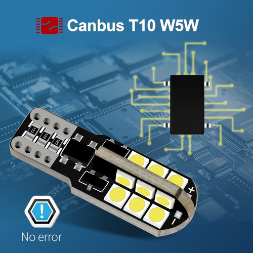 Imagen 5 de 8 de Kit (6) Ampolletas Luces Led T10 - W5w Cola De Pescado 5w