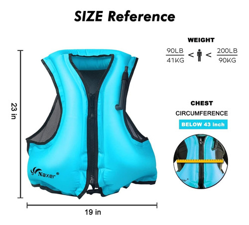 Flotador Chaleco Portátil Inflable Con Tu Mismo Aire Sopla