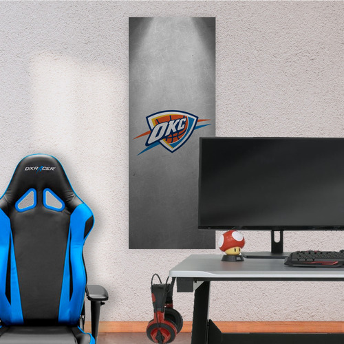 Cuadro Grande 30x80 Cm Nba Basquet Oklahoma City Thunder