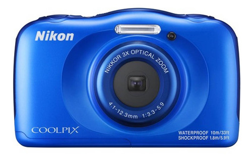 Camara Nikon Digital Coolpix W100 Azul Full Hd Sumergible