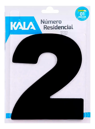 Número Residencial Preton2 12,5cm - Kala Cor Preto