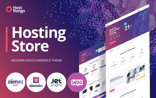 Hostrongo-theme Hosting Store Ecommerce Moderno Woocommerce