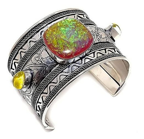 Ra De Puño - Opalgem Pink Triplet Fire Opal, Citrine 925 Ste