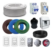 Comprar Kit Instalación Domiciliaria Materiales Eléctricos Cables