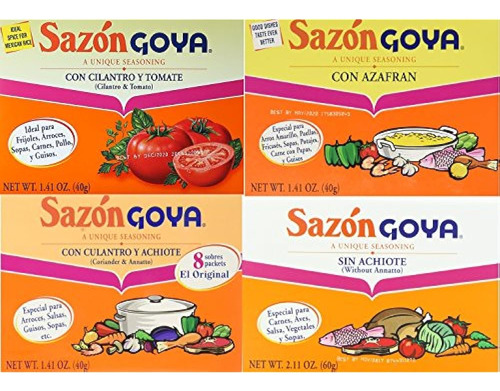 Paquete De 4 Packs De Variedad De Condimentos Únicos Sazon G