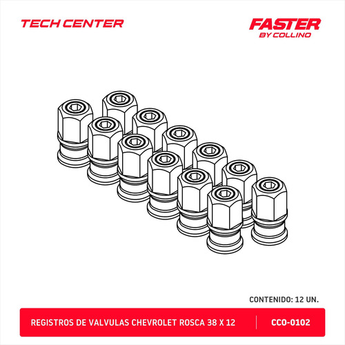 Imagen 2 de 4 de Registros De Válvulas Chevrolet Chevy Rosca Orig 3/8 Collino