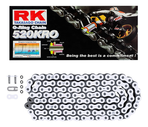 Cadena Transmision Rk 520 X 118 Oring Moto Cross Enduro
