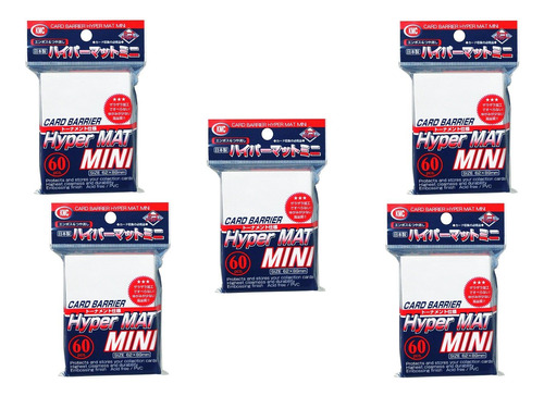 [blanco] Kmc Tarjeta Barrera Hyper Mat Mini Mangas 60pcs × 5