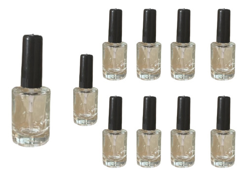 Pack Frasco Vacio Envase Esmalte De Uñas Con Pincel 11cc X10