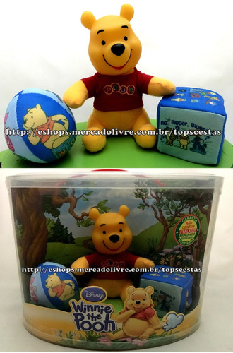 Kit Baby Boneco Pelúcia Urso Pooh Disney Original Multibrink