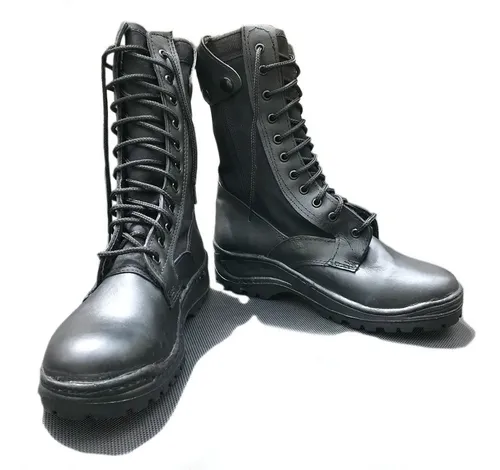 Botas Militares Hombre dama Piel Con Lona Zapatos